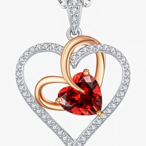 Heart-Shaped Gemstone Pendant